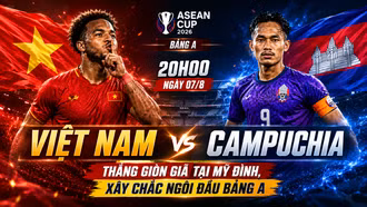 Việt Nam vs Campuchia 20h00 ngày 07/8: Thắng giòn giã tại Mỹ Đình, xây chắc ngôi đầu bảng A