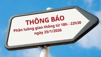 Phân luồng giao thông phục vụ Chương trình nghệ thuật đặc biệt tối 25/1