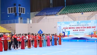 Sôi nổi Khai mạc Giải bóng chuyền hơi nữ tỉnh Lào Cai năm 2026