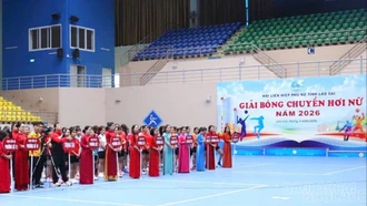 Sôi nổi Khai mạc Giải bóng chuyền hơi nữ tỉnh Lào Cai năm 2026