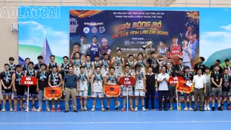 Đội LCB vô địch Giải bóng rổ các câu lạc bộ tỉnh Lào Cai năm 2025