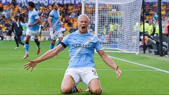 Haaland lập cú đúp, Man City thắng tưng bừng trước Wolves