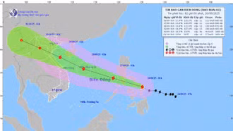 Bão Bualoi di chuyển nhanh, giật cấp 14 và sẽ tiếp tục mạnh lên