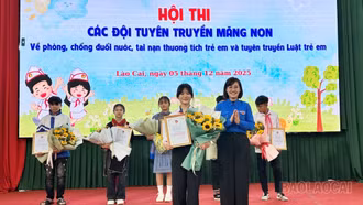 Sôi nổi Hội thi tuyên truyền măng non về phòng, chống đuối nước và Luật Trẻ em