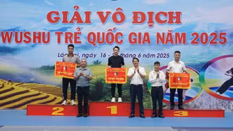 Đoàn Hà Nội giành giải Nhất toàn đoàn tại Giải Vô địch Wushu trẻ quốc gia năm 2025