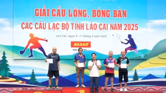 Bế mạc Giải Cầu lông, bóng bàn các câu lạc bộ tỉnh Lào Cai năm 2025