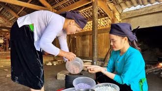Xôi ngũ sắc - nghệ thuật từ màu lá 