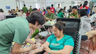 Tiếp nhận 406 đơn vị máu tại Ngày hội “Giọt hồng biên cương”