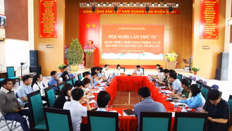 Ủy ban bầu cử xã Bản Xèo tổ chức Hội nghị lần thứ 4 quán triệt, triển khai nhiệm vụ bầu cử