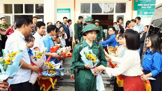 Các địa phương gặp mặt công dân lên đường nhập ngũ
