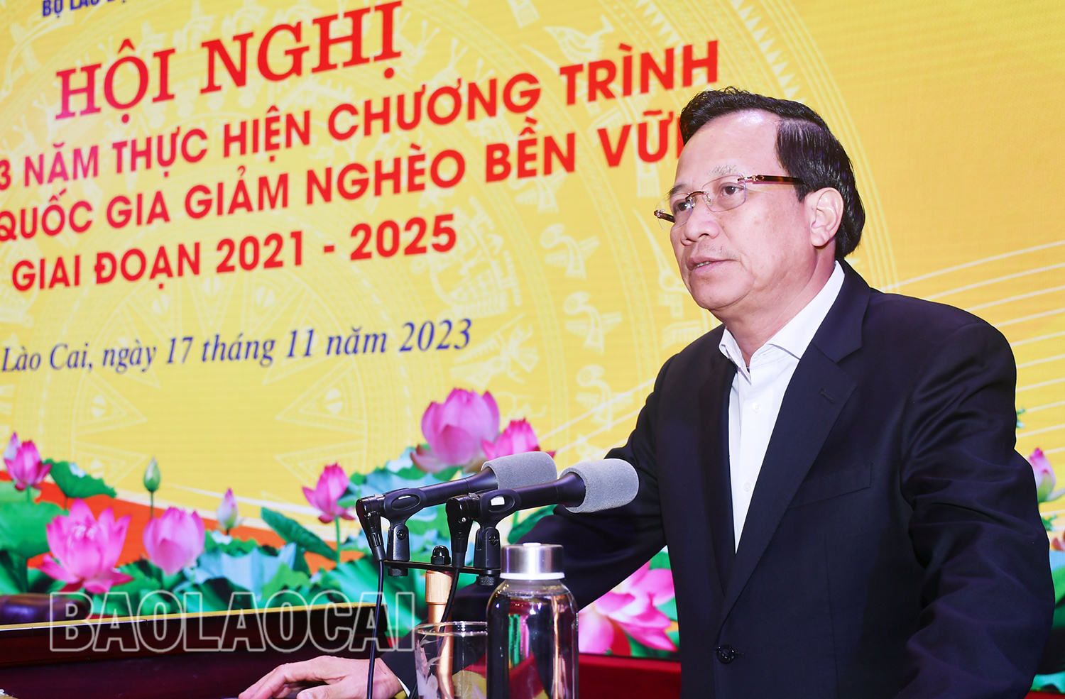 Bộ trưởng Bộ Lao động – Thương binh và Xã hội Đào Ngọc Dung phát biểu chỉ đạo tại hội nghị. ld 1.jpg