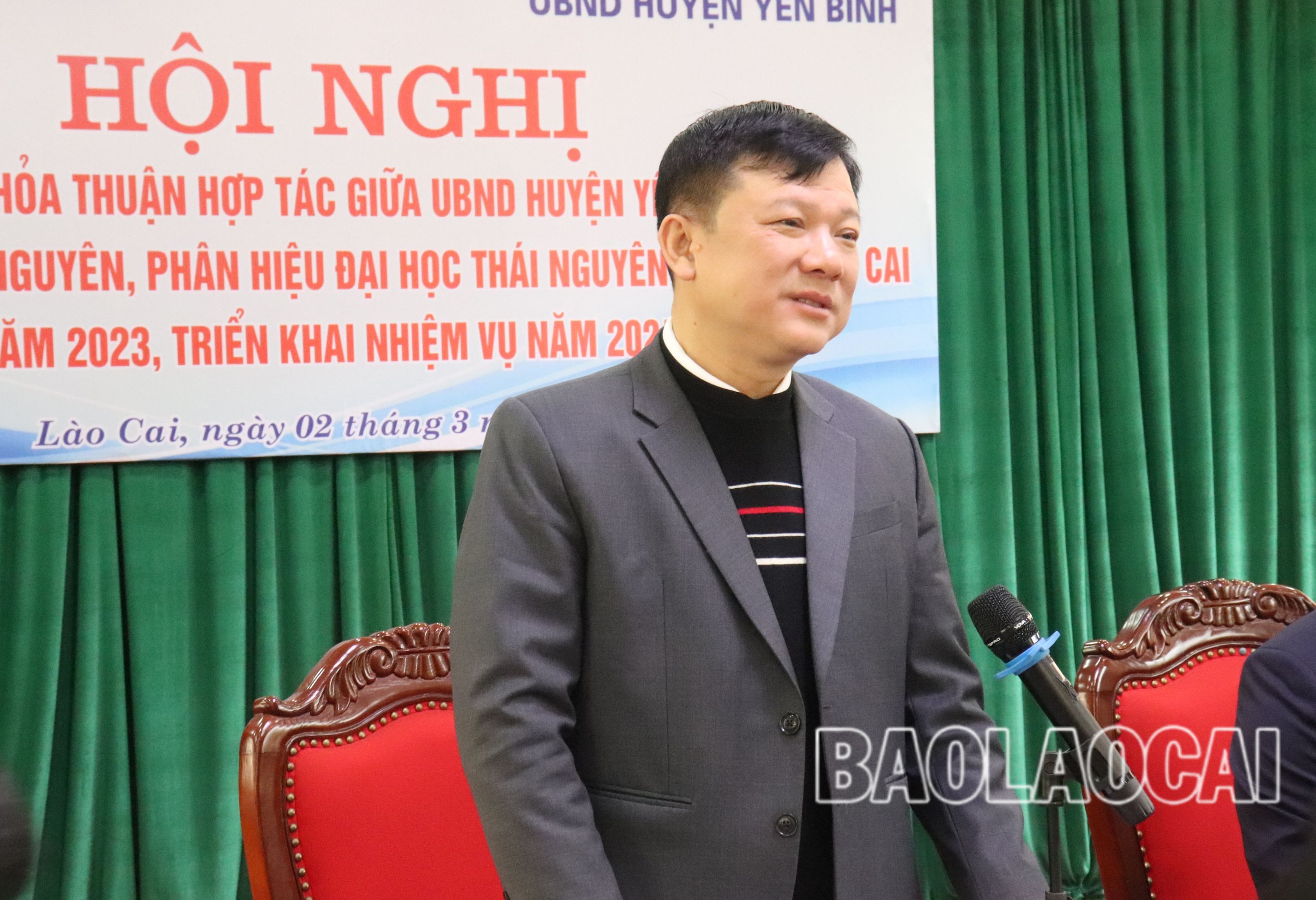 Phó Giáo sư, Tiến sĩ Hoàng Văn Hùng, Giám đốc Đại học Thái Nguyên đánh giá cao hoạt động hợp tác giữa các đơn vị trong thời gian qua. 3778D7FC-099B-492B-A45F-DC6981A34855.jpeg