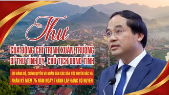 Thư của đồng chí TRỊNH XUÂN TRƯỜNG, Bí thư Tỉnh ủy, Chủ tịch UBND tỉnh gửi Đảng bộ, chính quyền và Nhân dân các dân tộc huyện Bắc Hà nhân kỷ niệm 75 năm Ngày thành lập Đảng bộ huyện