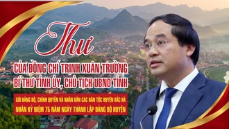 Thư của đồng chí TRỊNH XUÂN TRƯỜNG, Bí thư Tỉnh ủy, Chủ tịch UBND tỉnh gửi Đảng bộ, chính quyền và Nhân dân các dân tộc huyện Bắc Hà nhân kỷ niệm 75 năm Ngày thành lập Đảng bộ huyện