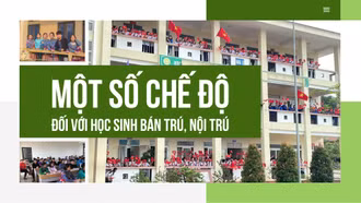 [Infographic] Một số chế độ đối với học sinh bán trú, nội trú