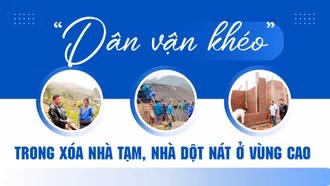 “Dân vận khéo” trong xóa nhà tạm, nhà dột nát ở vùng cao