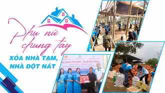 Phụ nữ chung tay xóa nhà tạm, nhà dột nát