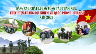 Nâng cao chất lượng công tác tham mưu, thực hiện thắng lợi nhiệm vụ quốc phòng, quân sự năm 2024