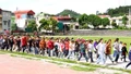 600 học sinh tích cực tập luyện đồng diễn múa gậy sinh tiền