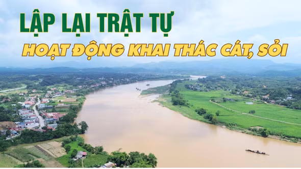 Lập lại trật tự hoạt động khai thác cát, sỏi
