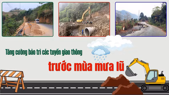 Tăng cường bảo trì các tuyến giao thông trước mùa mưa lũ