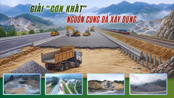 Giải “cơn khát” nguồn cung đá xây dựng
