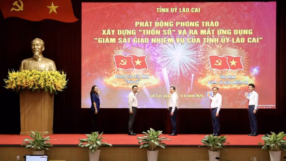 Lào Cai phát động phong trào xây dựng “Thôn số” và khai trương Hệ thống theo dõi, giám sát nhiệm vụ của Tỉnh ủy