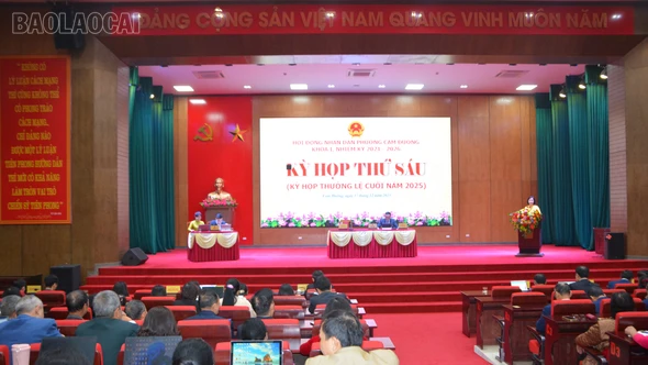 Kỳ họp thứ 6, HĐND phường Cam Đường thông qua 14 nghị quyết