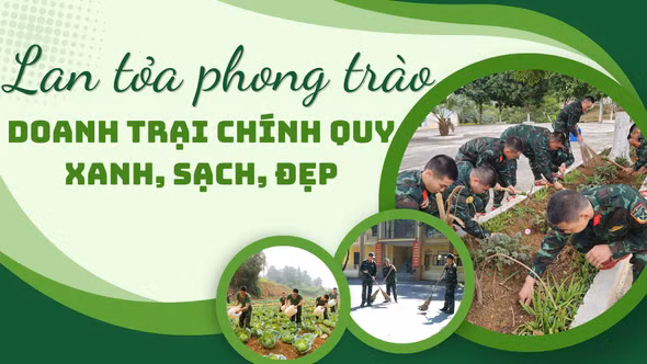 Lan tỏa phong trào doanh trại chính quy, xanh, sạch, đẹp 
