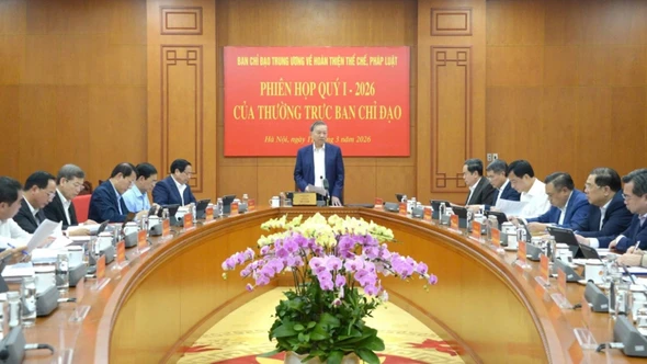 Tổng Bí thư Tô Lâm chủ trì phiên họp Ban Chỉ đạo hoàn thiện thể chế pháp luật