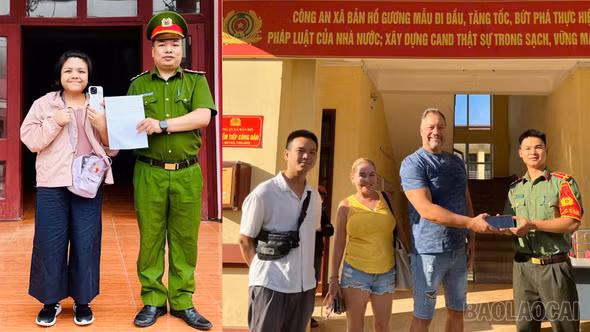 Lực lượng Công an cơ sở tỉnh Lào Cai liên tiếp trao trả tài sản cho du khách quốc tế