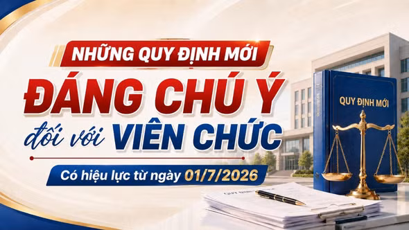 [Infographic] Những quy định mới đáng chú ý đối với viên chức có hiệu lực từ ngày 01/7/2026
