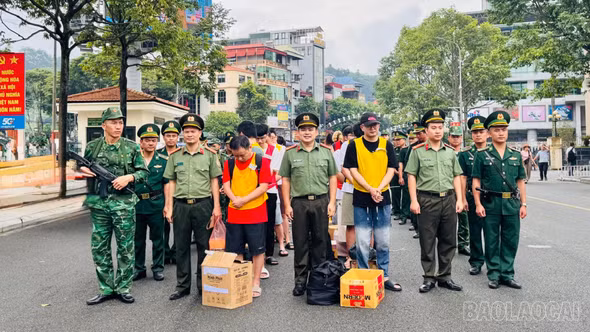 Lào Cai: Bàn giao 19 đối tượng Trung Quốc lập "đại bản doanh" lừa đảo trực tuyến