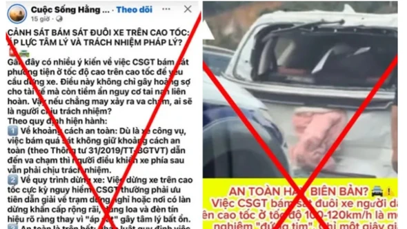 Cục CSGT cảnh báo tin giả về việc dừng xe để kiểm soát trên cao tốc