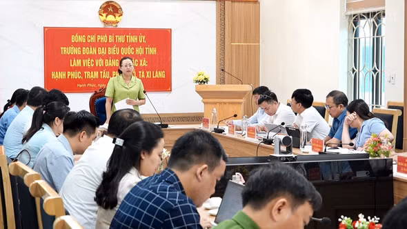 Phó Bí thư Tỉnh ủy Giàng Thị Dung làm việc với các xã Hạnh Phúc, Trạm Tấu, Phình Hồ, Tà Xi Láng 