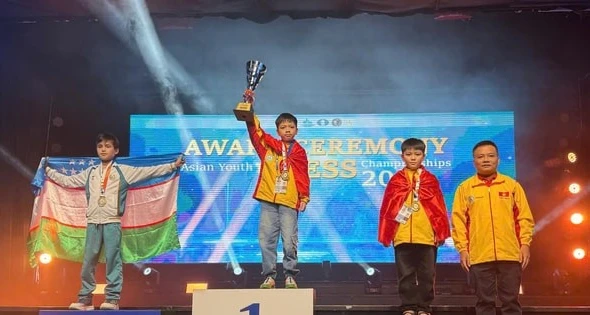 Kỳ thủ Nguyễn Xuân Phương giành Huy chương vàng cờ chớp tại Giải vô địch trẻ châu Á 2025