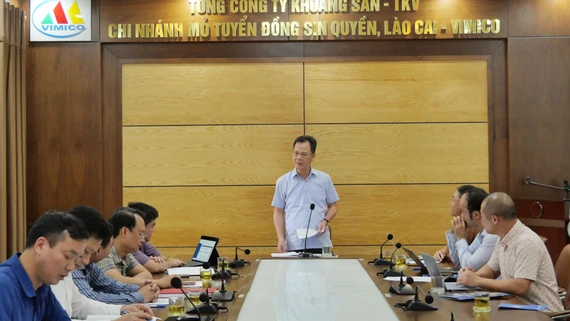 Phó Chủ tịch UBND tỉnh Nguyễn Thành Sinh làm việc với Chi nhánh Mỏ tuyển đồng Sin Quyền, Lào Cai - Vimico