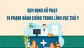 Quy định xử phạt vi phạm hành chính trong lĩnh vực thú y