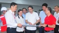 Đồng chí Trịnh Xuân Trường, Bí thư Tỉnh ủy, Chủ tịch HĐND tỉnh trao đổi với lãnh đạo Tập đoàn Central Retail Việt Nam