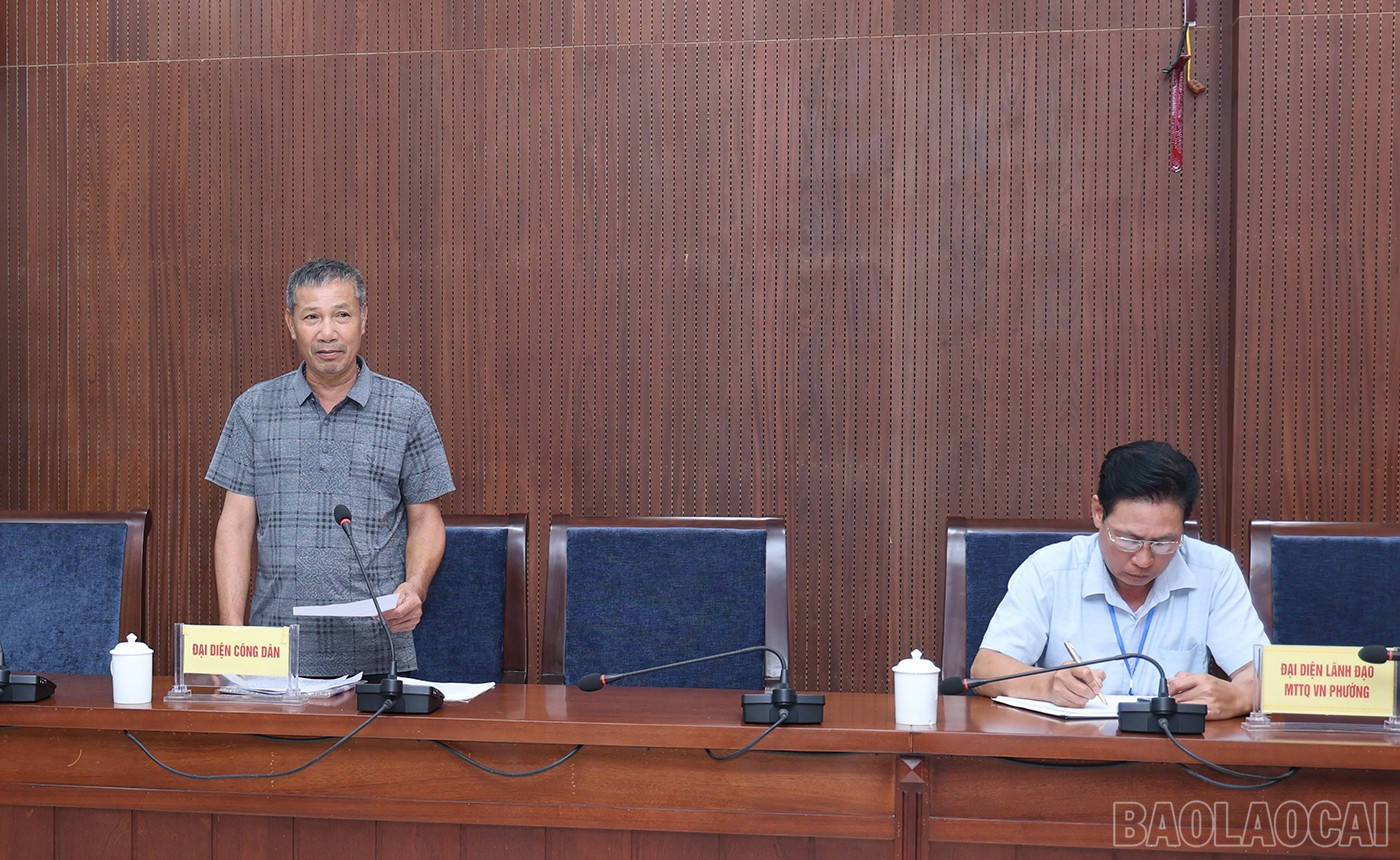 Ông Hoàng Quốc Thành, tổ 14 Bắc Lệnh kiến nghị UBND phường giải quyết vụ việc tranh chấp đất của gia đình. baolaocai-br_img-4158.jpg