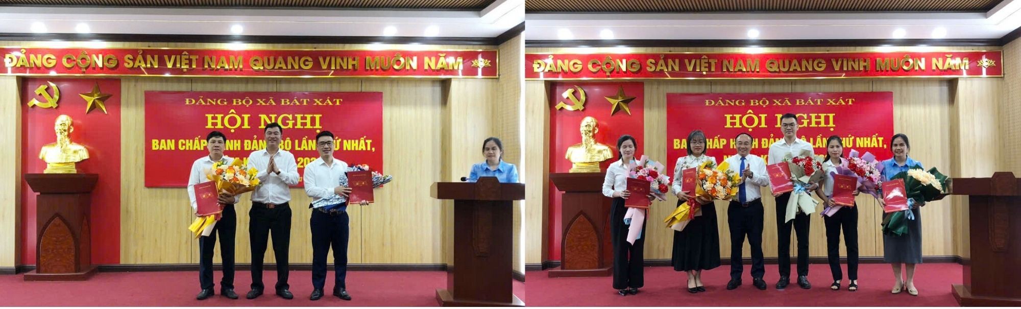 Đảng ủy xã Bát Xát công bố các quyết định về công tác cán bộ. gh.jpg