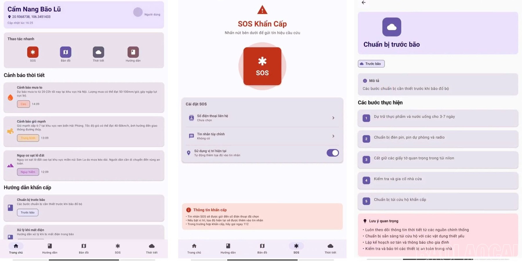 Giao diện ứng dụng chống bão lũ online. baolaocai-br_app.jpg
