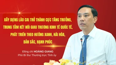 Xây dựng Lào Cai trở thành cực tăng trưởng, trung tâm kết nối giao thương kinh tế quốc tế, phát triển theo hướng xanh, hài hòa, bản sắc, hạnh phúc