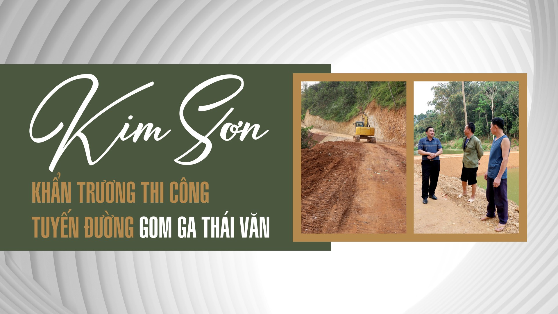 Kim Sơn khẩn trương thi công tuyến đường gom ga Thái Văn 