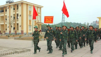 Lực lượng vũ trang tỉnh thi đua sôi nổi chào mừng đại hội đảng các cấp