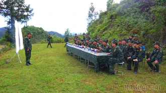 Chuẩn bị diễn tập Chỉ huy - cơ quan 1 bên 1 cấp có một phần thực binh bắn chiến đấu