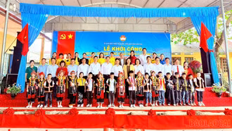 Ủy ban Mặt trận Tổ quốc tỉnh khởi công xây dựng công trình Trường Tiểu học Trần Phú B, xã Thượng Bằng La