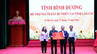 Bình Dương hỗ trợ Lào Cai gần 54 tỷ đồng khắc phục hậu quả thiên tai