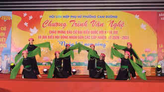 Cam Đường tổ chức giao lưu văn nghệ tuyên truyền bầu cử