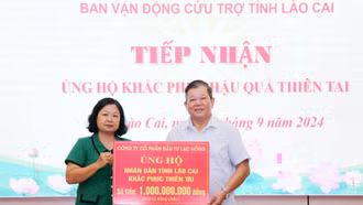Ban Vận động cứu trợ tỉnh tiếp nhận 2,47 tỷ đồng hỗ trợ trong sáng 17/9/2024